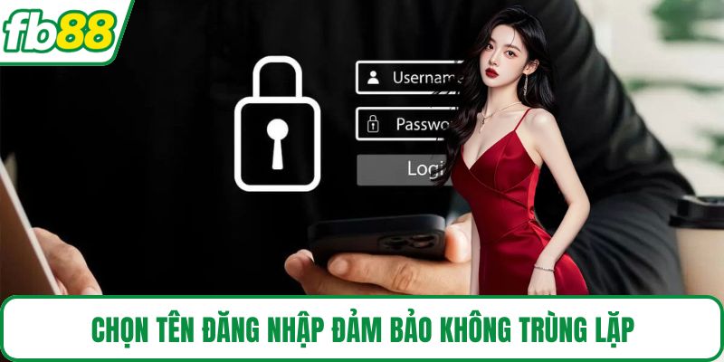 Chọn tên đăng nhập đảm bảo không trùng lặp